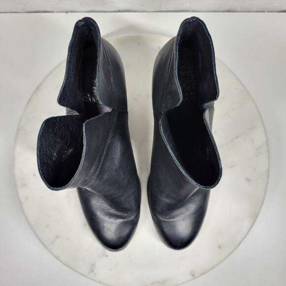 Vince‎ Camuto Helyn Ankle Boots Womens 8.5 Black Soft Leather Pull On Block Heel - Picture 14 of 16